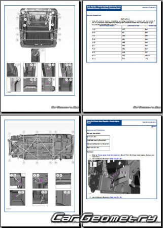 Геометрия кузова Форд Транзит 2014-2021 Body Repair Manual