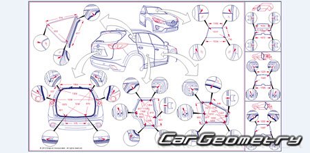 Размеры кузова Mazda CX-5 2012-2018 Bodyshop Manual