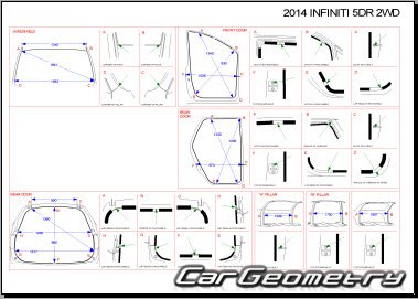 Размеры кузова Infiniti JX35 2013-2014 кузов (L50)