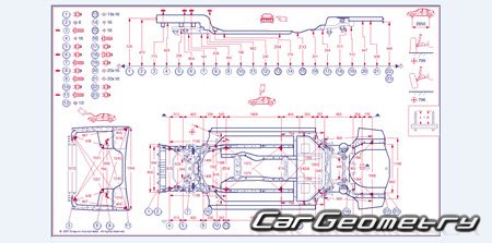 Кузовные размеры Infiniti G35 (V36) 2006–2010 Body Repair Manual
