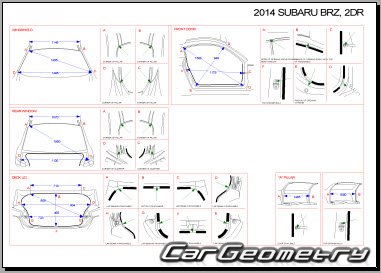 Subaru BRZ с 2012 Body Repair Manual