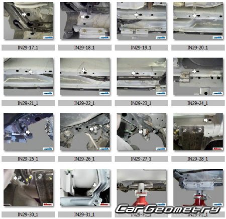 Размеры кузова Infiniti G37 Convertible (V36) 2009-2013 Body Repair Manual