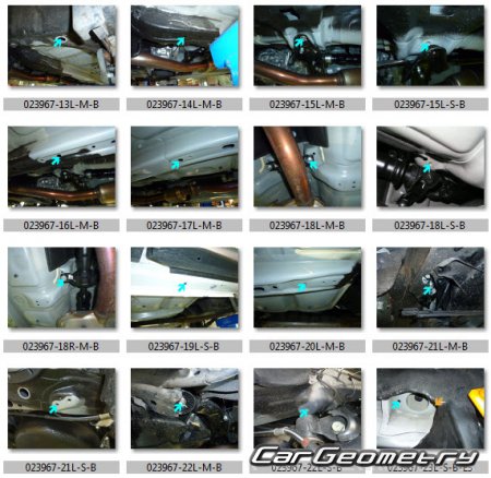 Размеры кузова Subaru Forester 2012-2017 Body Repair Manual