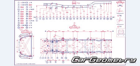 Dodge Ram 1500 Pickup 2009-2017 (Crew Cab 4WD) Body dimensions