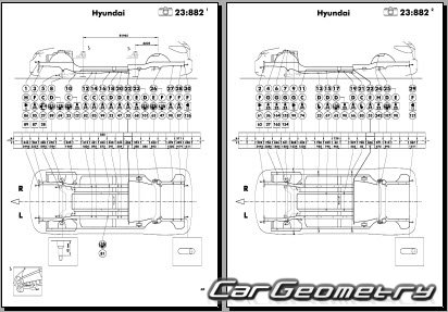 Кузовные размеры Hyundai ix35 (EL) / Hyundai Tucson (LM) с 2011 (USA)