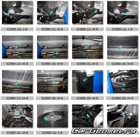 Кузовные размеры Hyundai i40 (VF) Sedan 2012-2017 Body Repair Manual