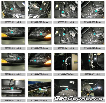 Контрольные размеры кузова Hyundai Elantra Coupe (JK) 2013-2015