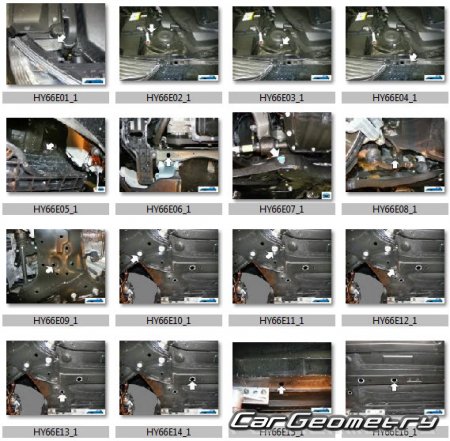 Контрольные размеры кузова Hyundai Veloster (FS) 2011-2017 Body Repair Manual