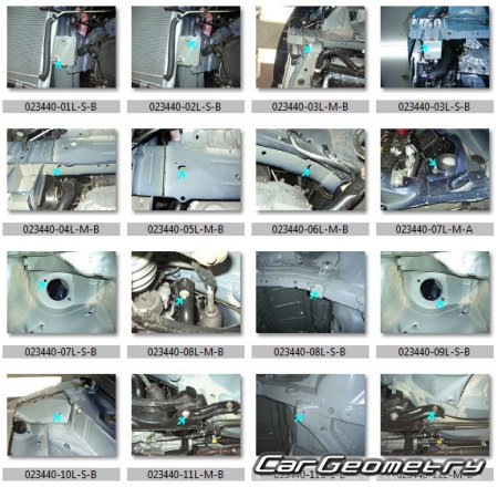 Геометрические размеры кузова Daihatsu Materia 2006-2012
