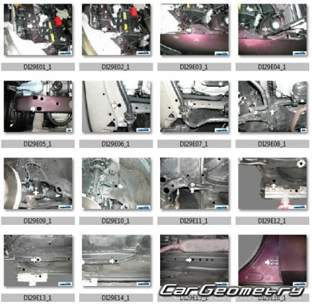 Геометрические размеры кузова Daihatsu Materia 2006-2012