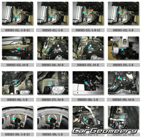 Кузовные размеры Honda Accord Crosstour (TF) 2010-2016 Body Repair Manual