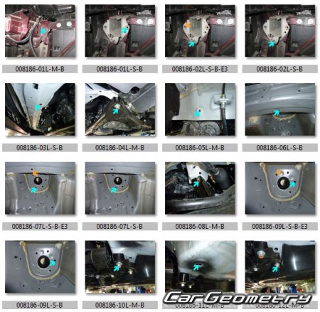 Кузовные размеры Honda CR-V 2012-2018 Body Repair Manual
