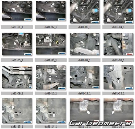 Кузовные размеры Nissan GT-R (R35) 2007-2018 Body Repair Manual