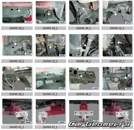 Контрольные размеры кузова Nissan Armada (TA60) 2004–2016 Body Repair Manual
