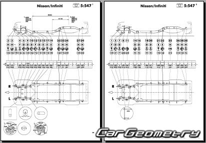 Геометрические размеры Nissan Navara D40 (Euro) и Nissan Frontier D40 (USA) 2005-2015