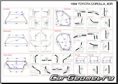 Toyota Corolla 1993-1996 (AE101, AE102) Collision Repair Manual