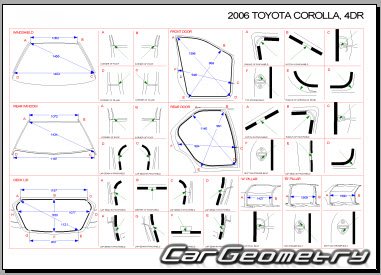 Toyota Corolla ZZE130 USA 2003-2008 Collision Repair Manual
