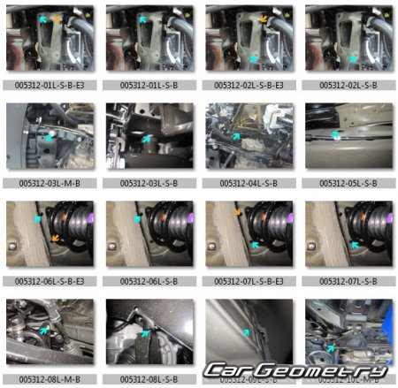 Кузовные размеры Nissan Qashqai (J11) 2014-2020 Body Repair Manual