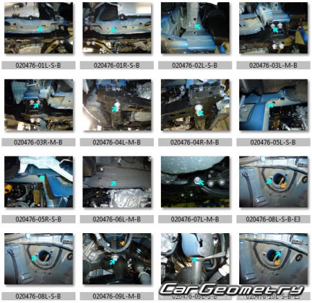 Кузовные размеры Toyota Auris 2012-2018 (ADE186, NDE180, NRE180, ZRE185)