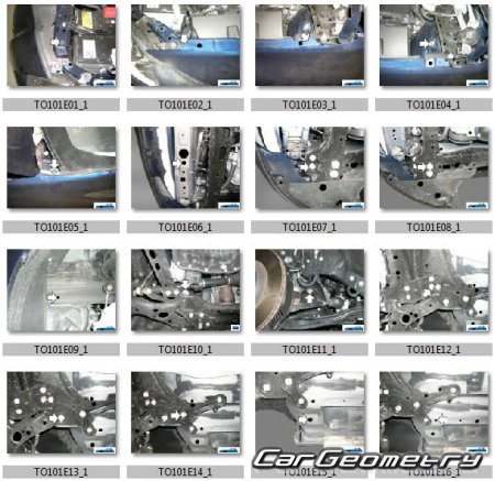 Размеры кузова Toyota Auris Hybrid 2010-2012 (NRE150, ZRE151, ZRE152, ZWE150)
