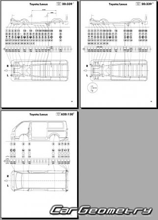 Размеры кузова Toyota Hiace H200 2005-2014 (KDH2#, LH2#, TRH2#)