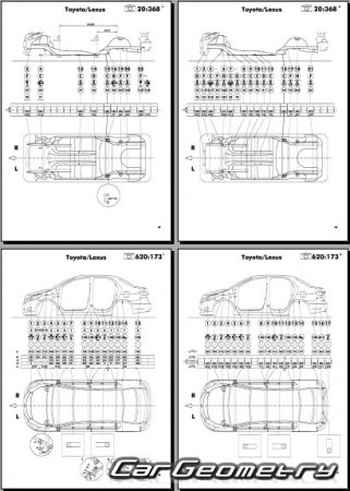 Кузовные размеры Toyota Yaris / Vitz 2005-2011 (модели KSP90, NCP9#, NLP90, SCP90)