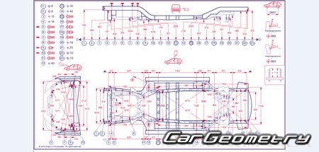 Контрольные размеры кузова Cadillac SRX 2010-2016