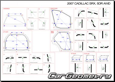 Кузовные размеры Кадиллак Срх 2004-2009