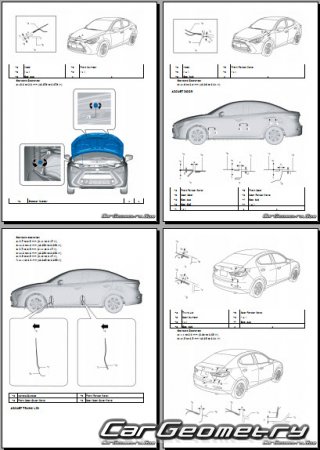 Кузовные размеры Scion iA (DJ) 2016-2017 Sedan Body dimensions