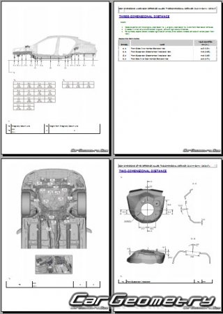 Геометрия кузова Toyota Camry (AXVA70, GSV70) 2017-2023 Collision Repair Manual