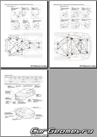 Кузовные размеры Хонда Аккорд 2009-2015 Sedan and Sport Wagon Body Repair Manual