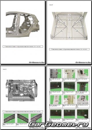 Геометрия кузова Hyundai i10 (IA/BA) 2014–2019 Body Repair Manual