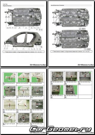 Геометрия кузова Hyundai i10 (IA/BA) 2014–2019 Body Repair Manual