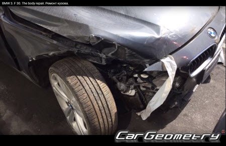 Видео ремонта кузова BMW 3-Series, БМВ F30 Ремонт кузова видео.