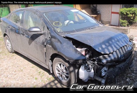 Видео ремонта кузова Toyota Prius, Тойота Приус Ремонт кузова.