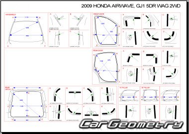 Honda Airwave (GJ) 2005–2010 Body dimensions