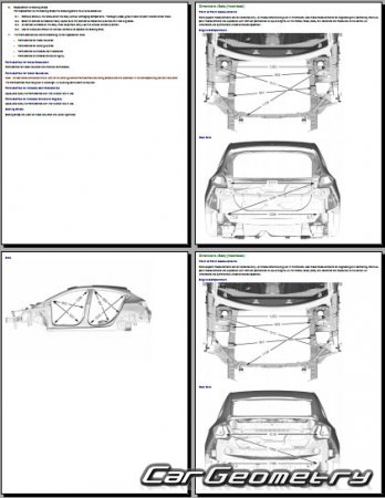 Кузовные размеры Шевроле Круз 2016-2022 (Sedan) Body dimensions
