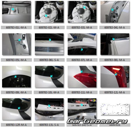 Геометрия кузова Cadillac ATS Coupe 2015-2021