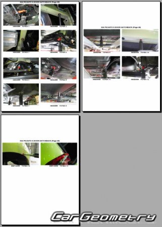 Размеры кузова Kia Picanto (TA) 2011-2016