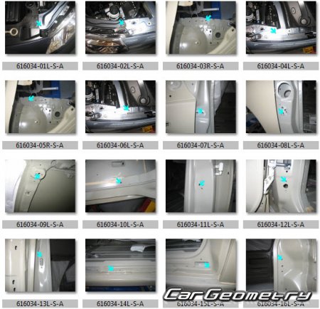 Геометрия кузова Toyota ProAce 2013-2016 (SWB и LWB)
