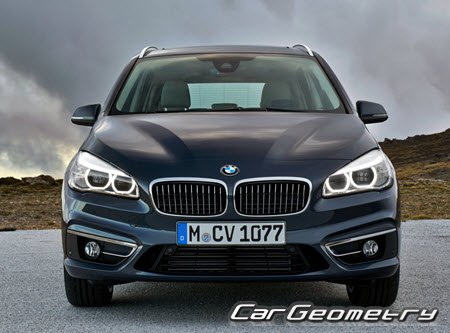 Кузовные размеры BMW 2 Series Active Tourer (F45), Размеры кузова BMW 2 Series Gran Tourer (F46) 2015-2021