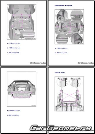 Кузовные размеры Volkswagen Passat B7 (NMS) 2012-2022 Sedan USA
