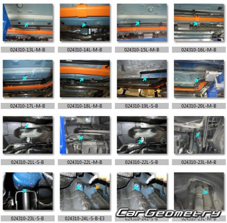 Геометрия кузова Hyundai IONIQ (AE) 2016-2022 (hybrid, plug-in, electric)