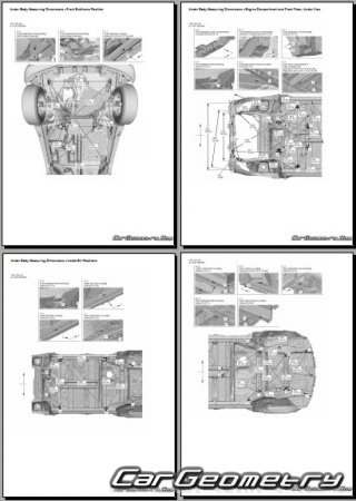 Кузовные размеры Acura MDX (YD3) 2017-2020 Body Repair Manual