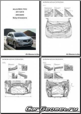 Кузовные размеры Acura MDX (YD3, YD4) 2017-2019
