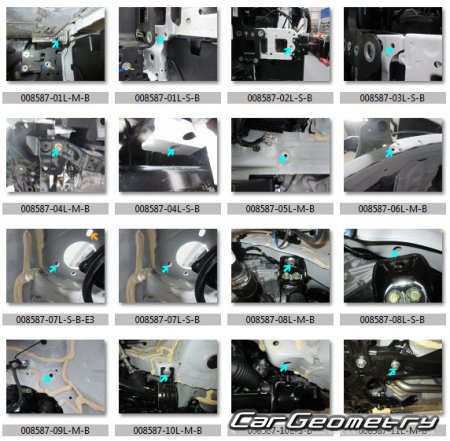 Геометрия кузова Хонда Цивик (FC3, FC4) Coupe 2016-2022 Body Repair Manual