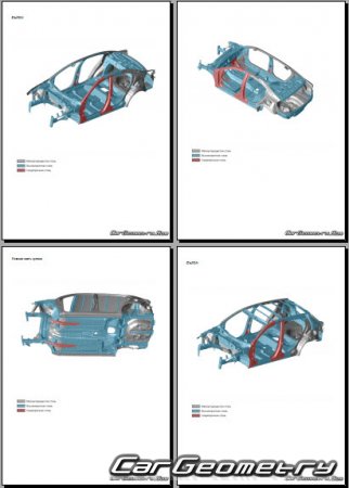 Размеры кузова Kia Rio Sedan (FB) 2017–2022 и Kia Rio X-Line (FB) 5DR Hatchback
