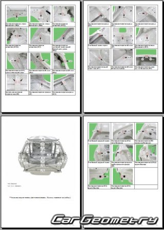 Размеры кузова Kia RIO (YB) 2017–2022 (5DR Hatchback) Body Repair Manual