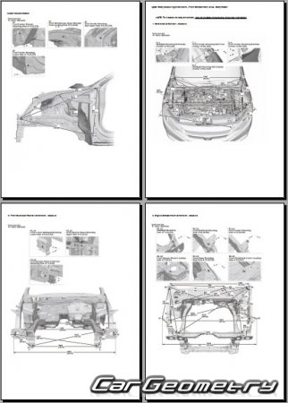 Кузовные размеры Honda Civic (FK) 2017-2023 (5DR Hatchback) Body Repair Manual