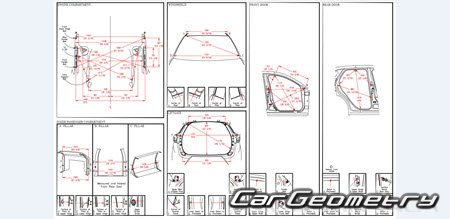 Размеры кузова Mazda CX-3 (DK) 2015-2021 BodyShop Manual